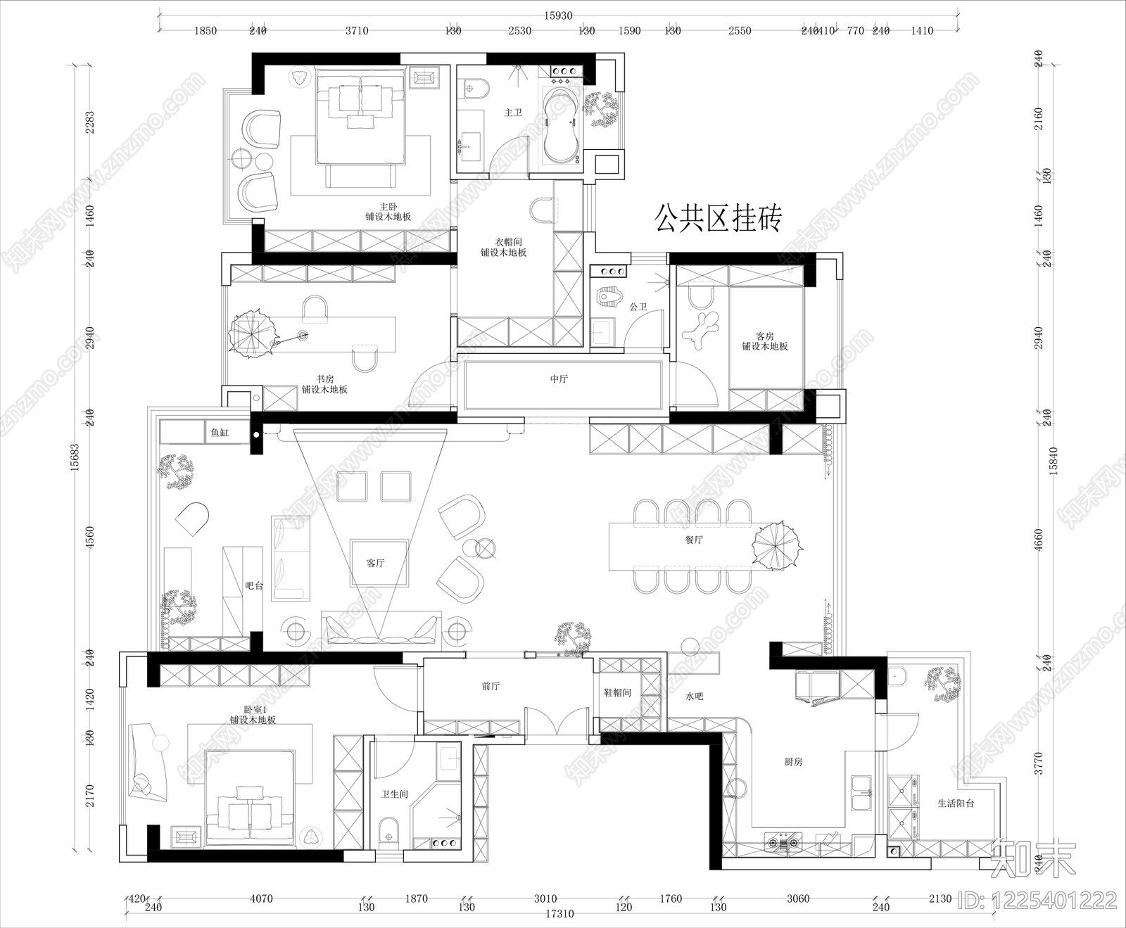 大平层cad施工图下载【ID:1225401222】