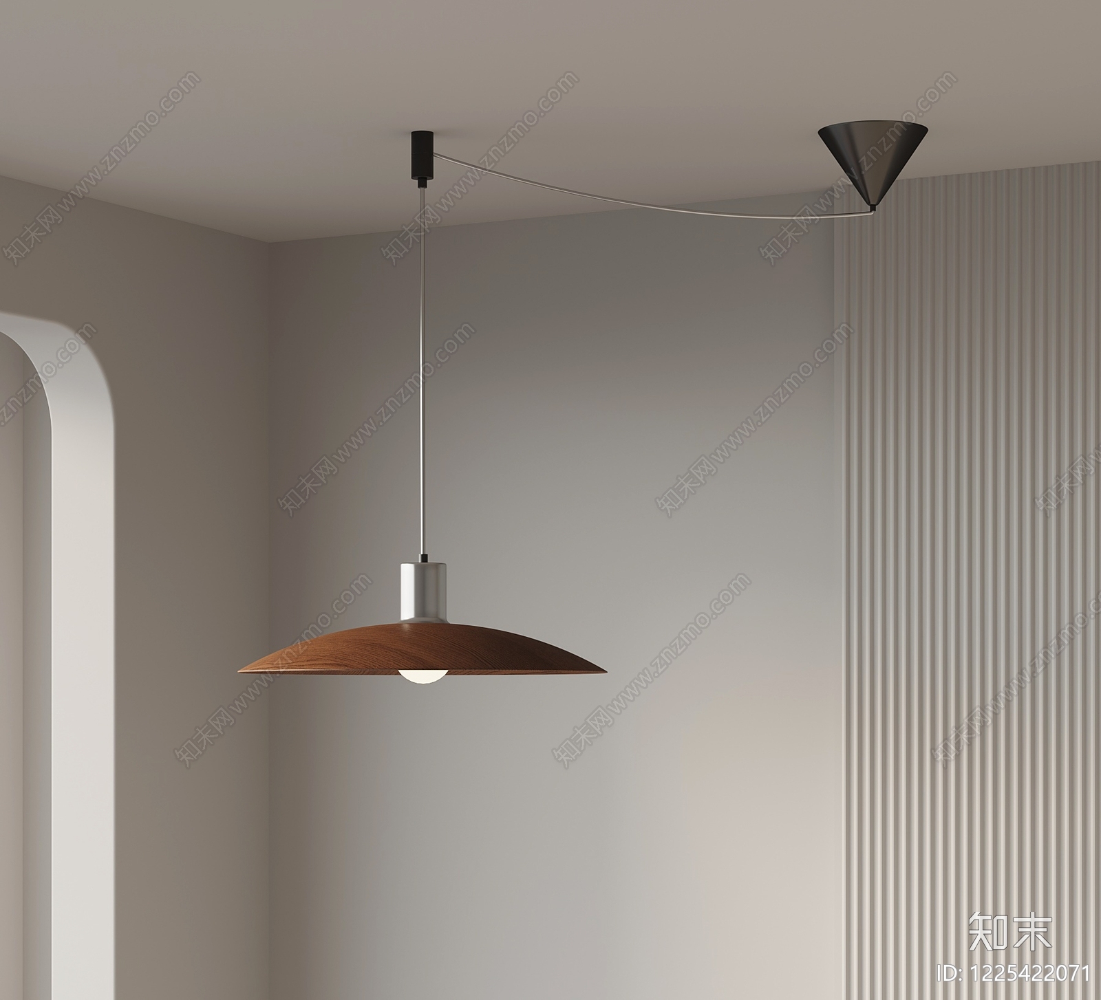 意式极简餐厅吊灯SU模型下载【ID:1225422071】