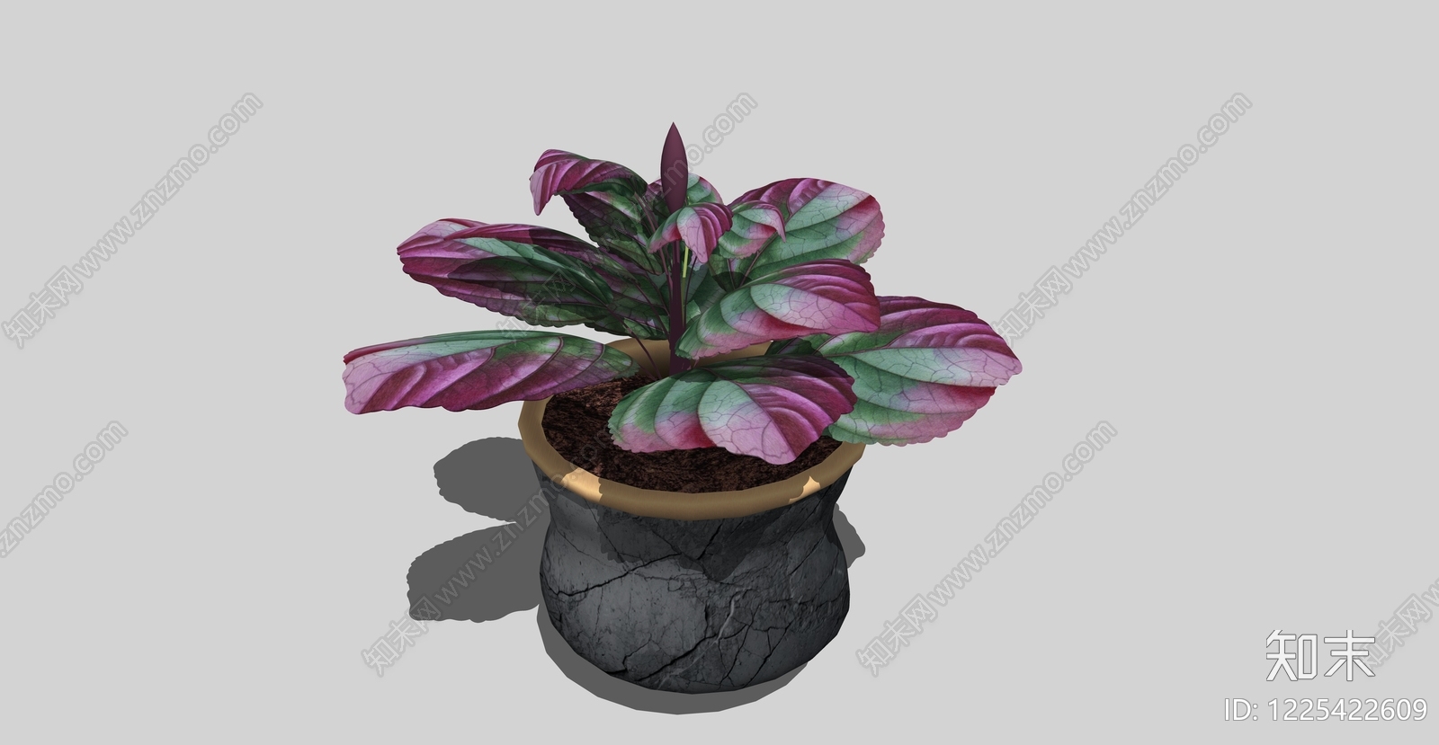 轻奢盆栽SU模型下载【ID:1225422609】