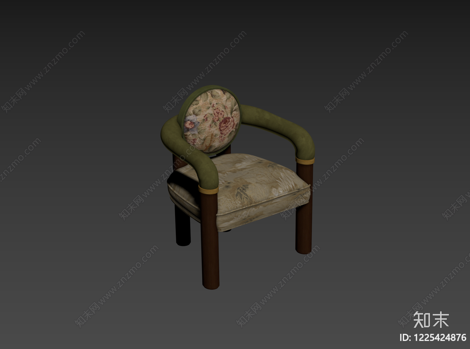 中古风休闲椅3D模型下载【ID:1225424876】