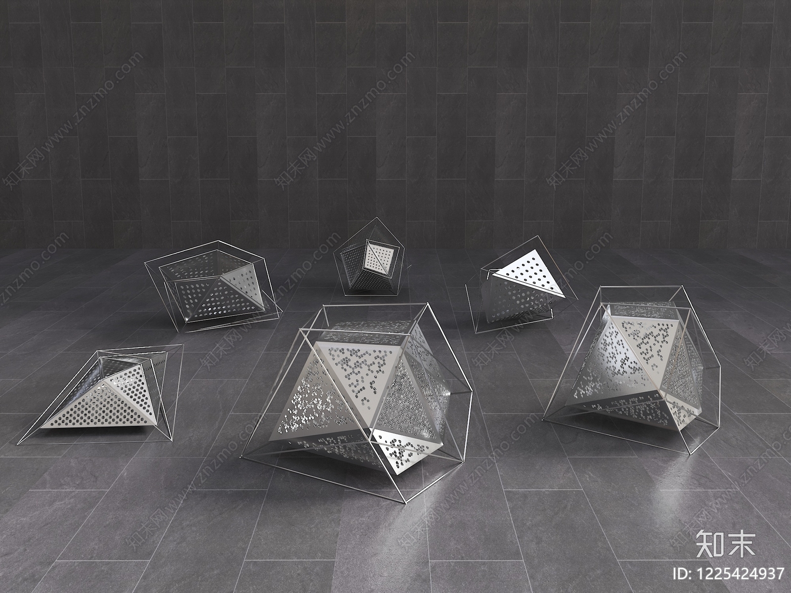现代景观雕塑3D模型下载【ID:1225424937】