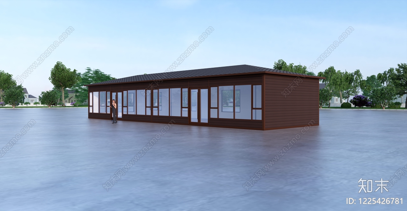 现代主义小公建SU模型下载【ID:1225426781】