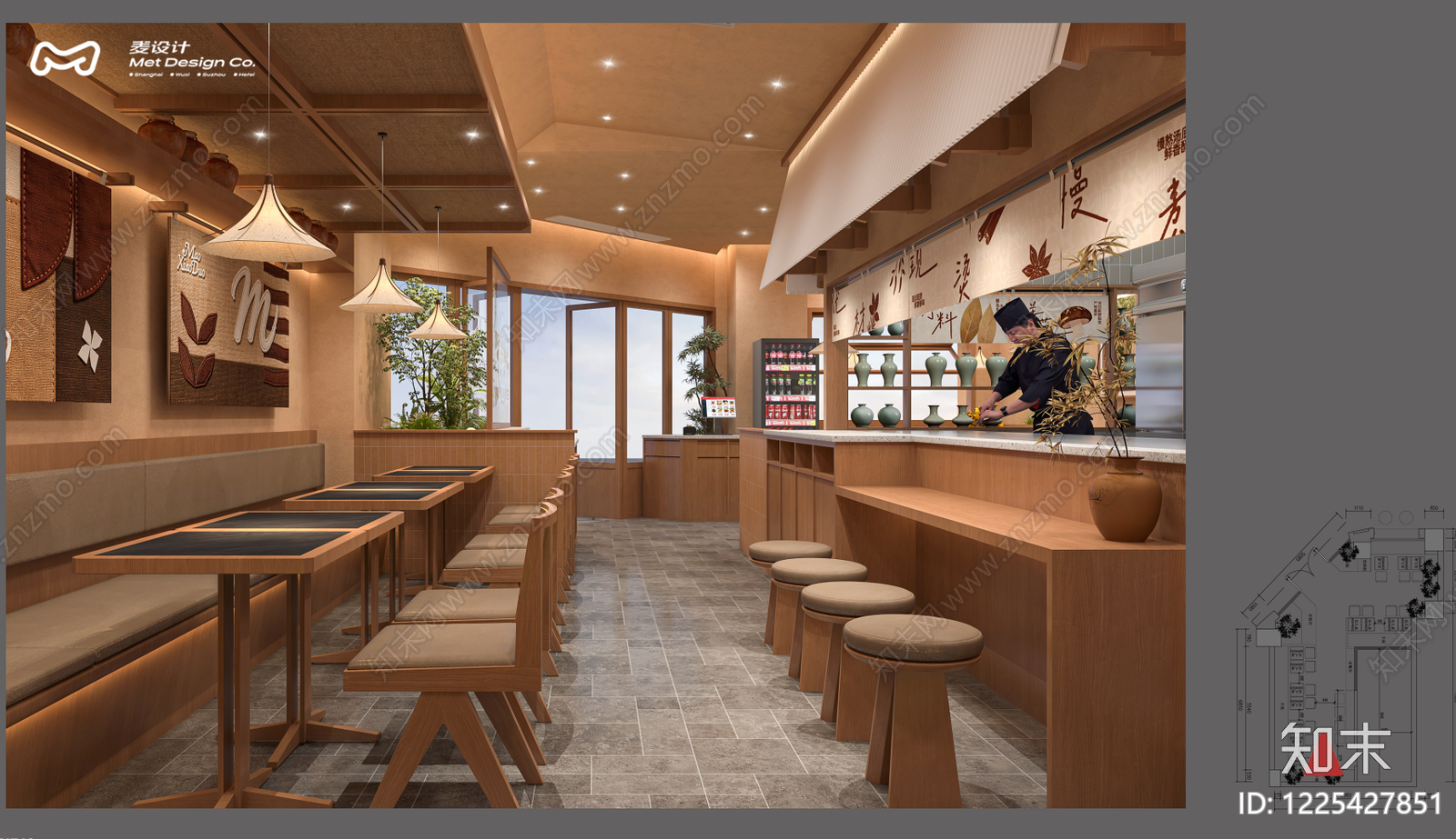 中餐厅cad施工图下载【ID:1225427851】