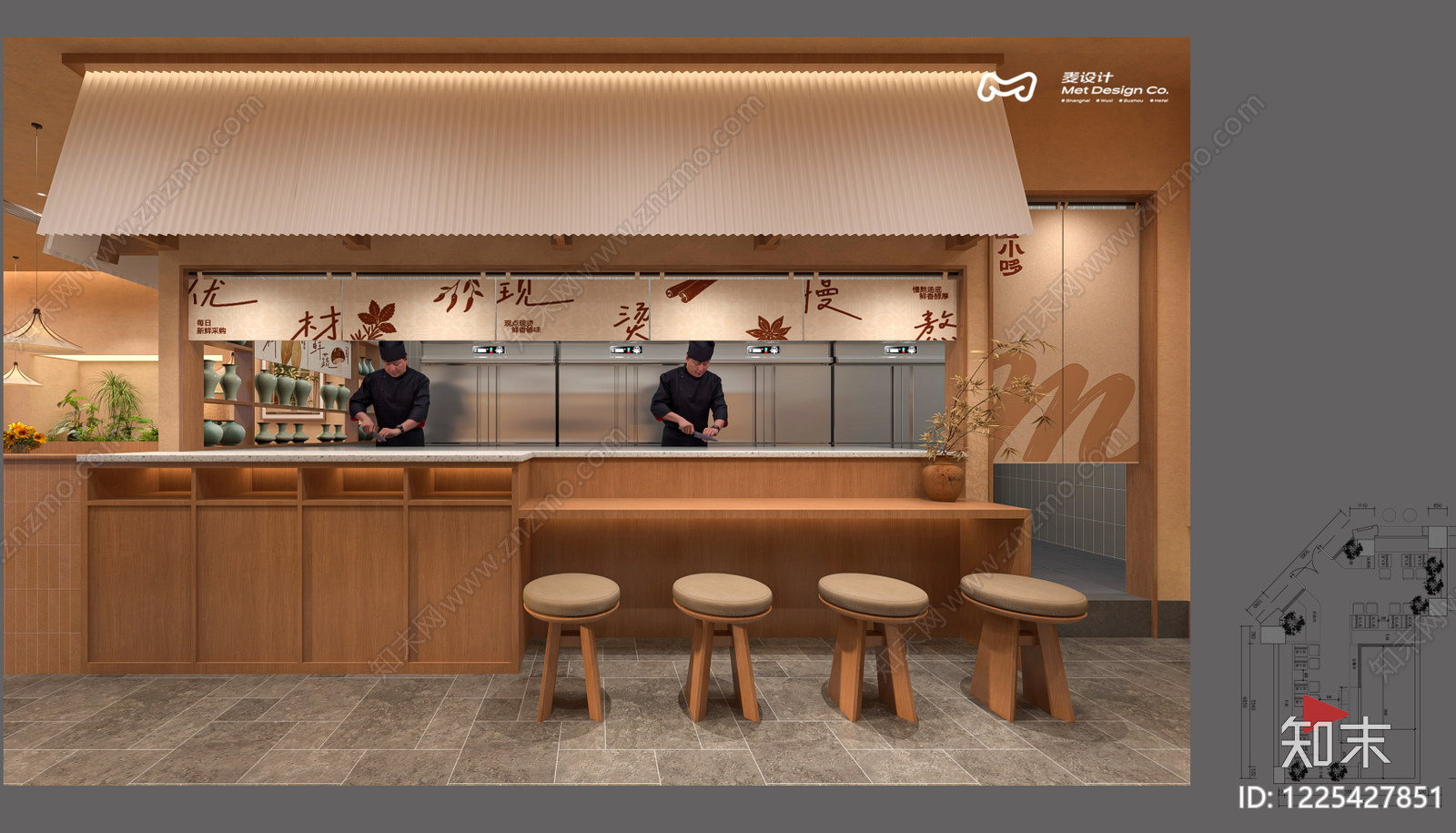 中餐厅cad施工图下载【ID:1225427851】
