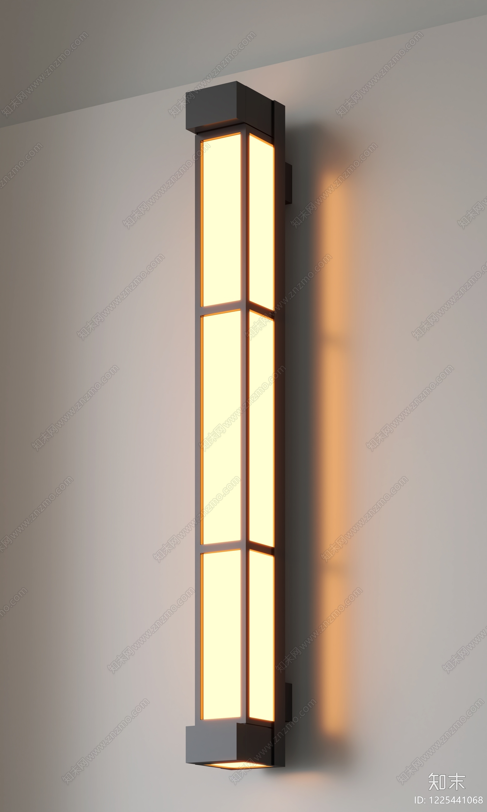 现代长条壁灯SU模型下载【ID:1225441068】