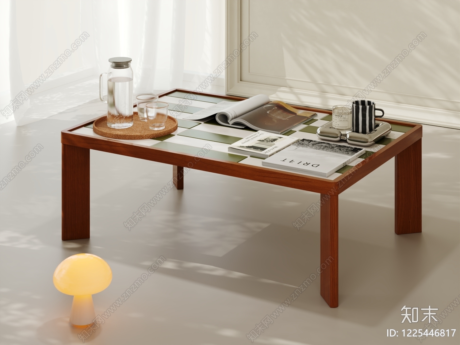 现代简约茶几3D模型下载【ID:1225446817】