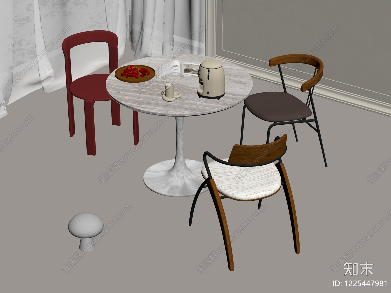 餐桌椅3D模型下载【ID:1225447981】