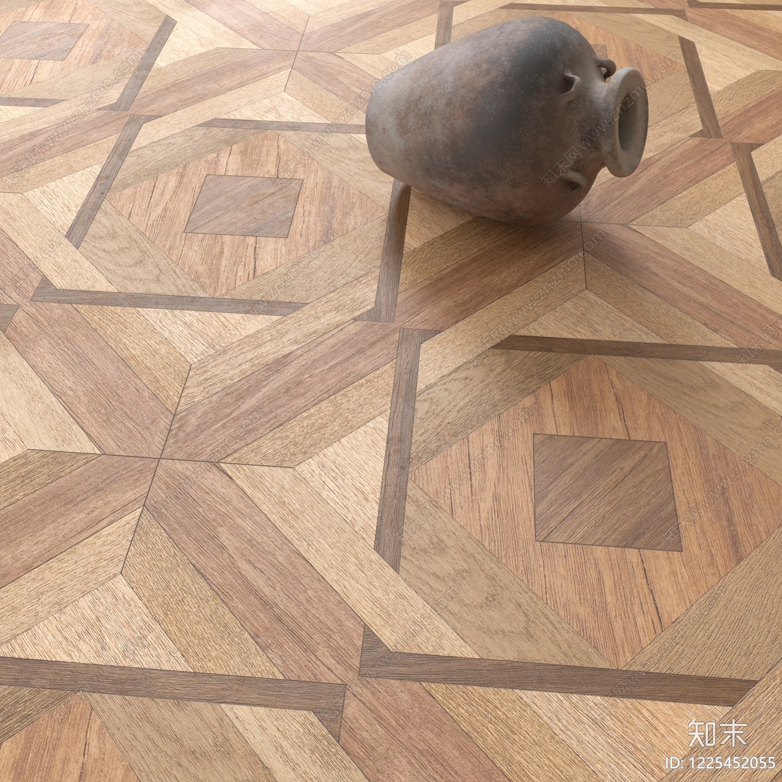 侘寂木地板SU模型下载【ID:1225452055】