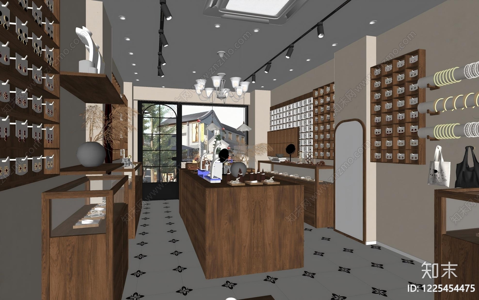现代简约珠宝店SU模型下载【ID:1225454475】