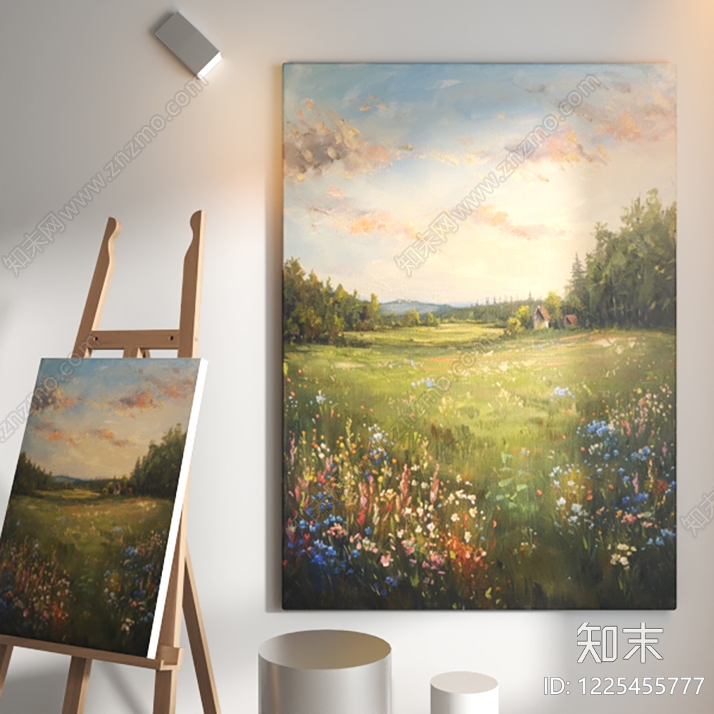 现代挂画SU模型下载【ID:1225455777】