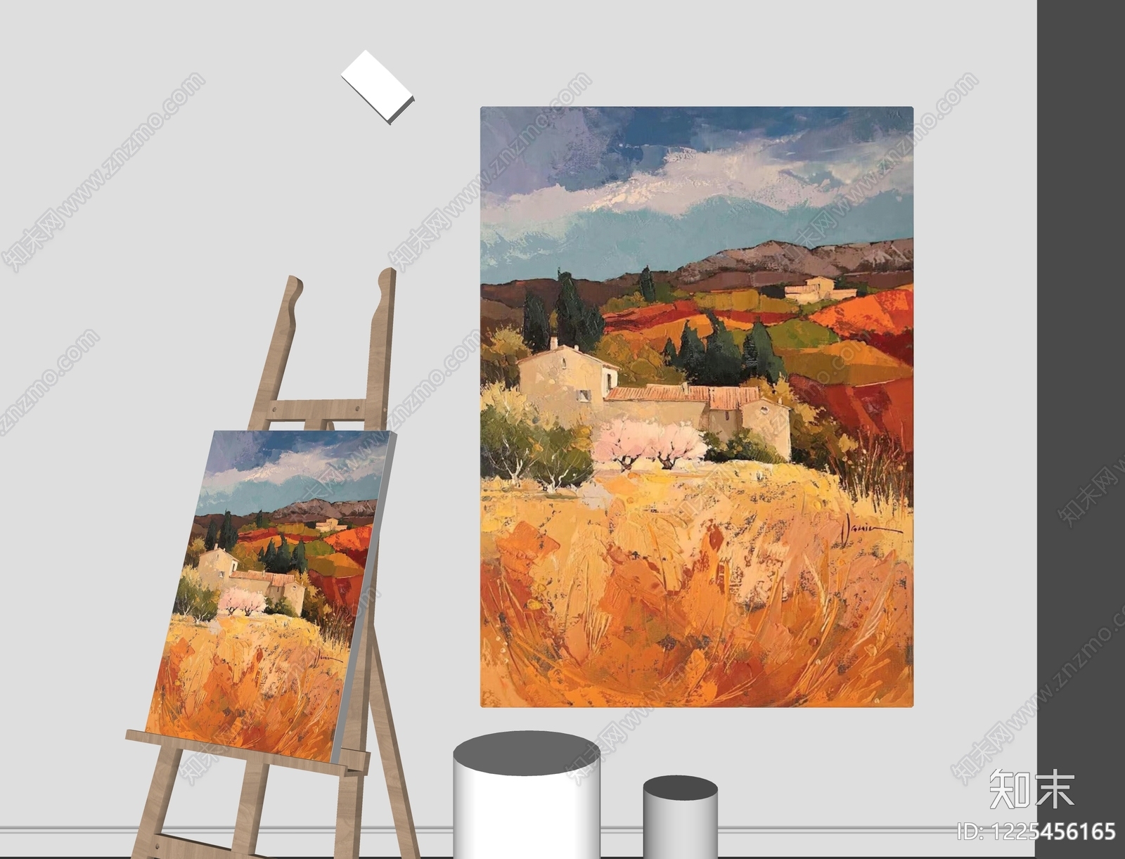 现代挂画SU模型下载【ID:1225456165】