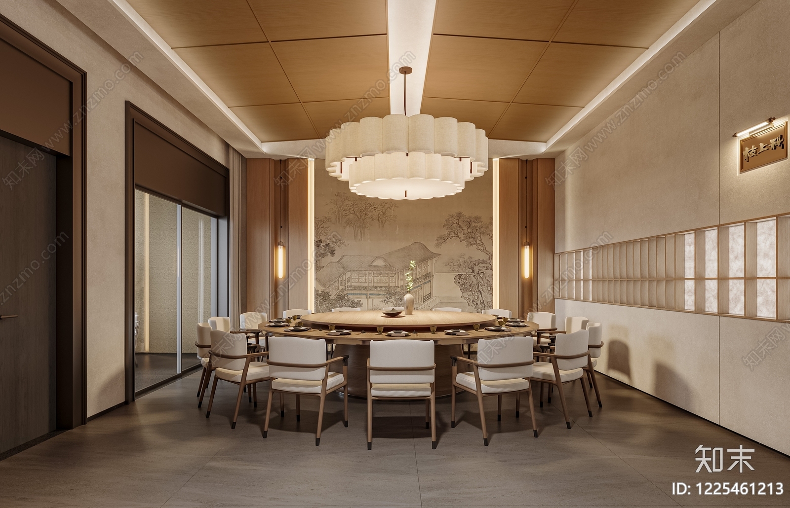 新中式包厢3D模型下载【ID:1225461213】
