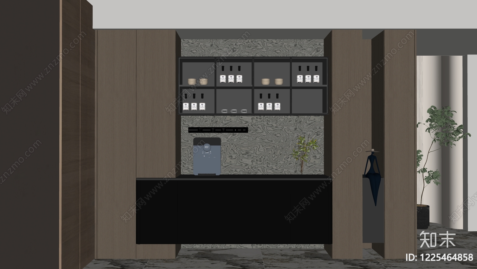 现代简约酒柜SU模型下载【ID:1225464858】