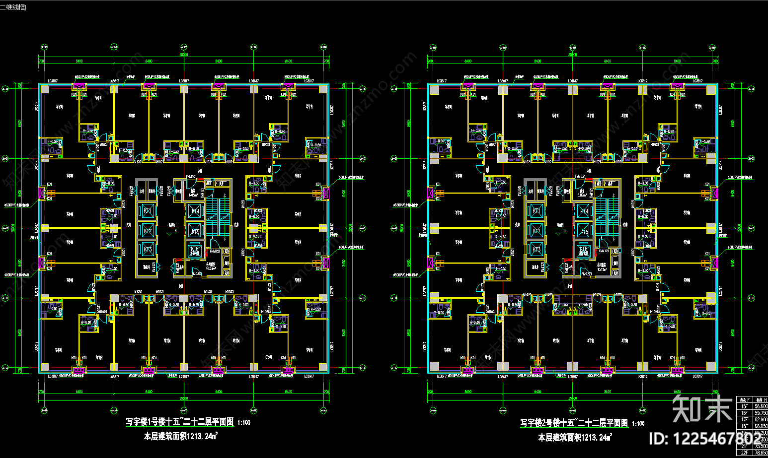 公寓建筑cad施工图下载【ID:1225467802】