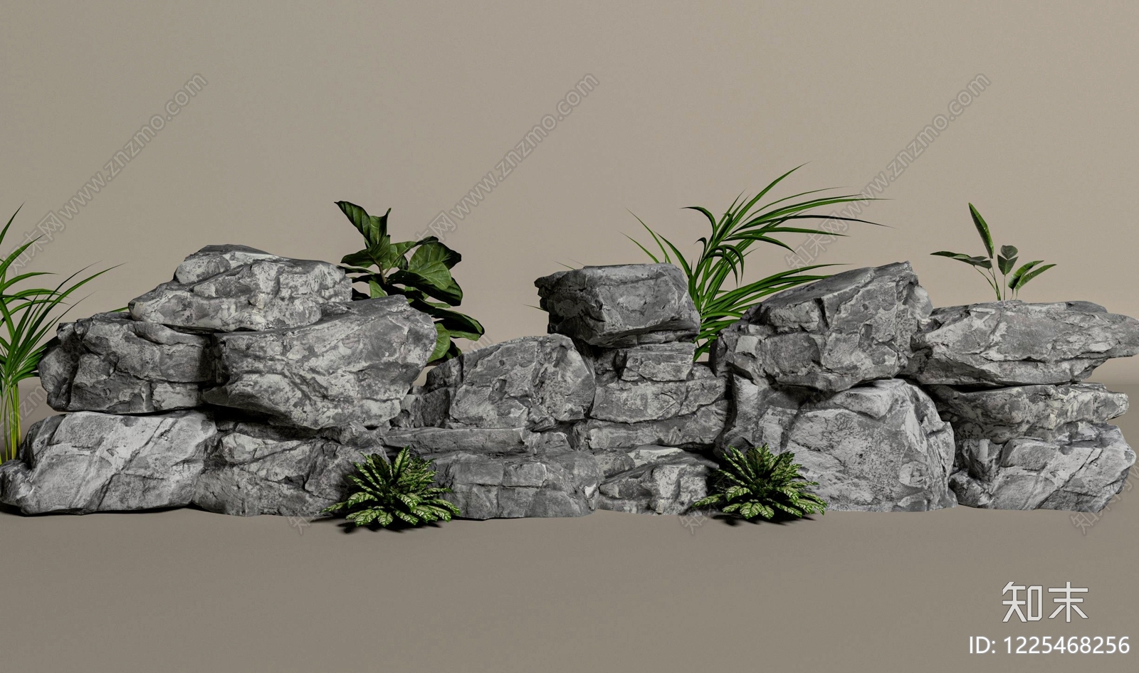 新中式景观景观石SU模型下载【ID:1225468256】