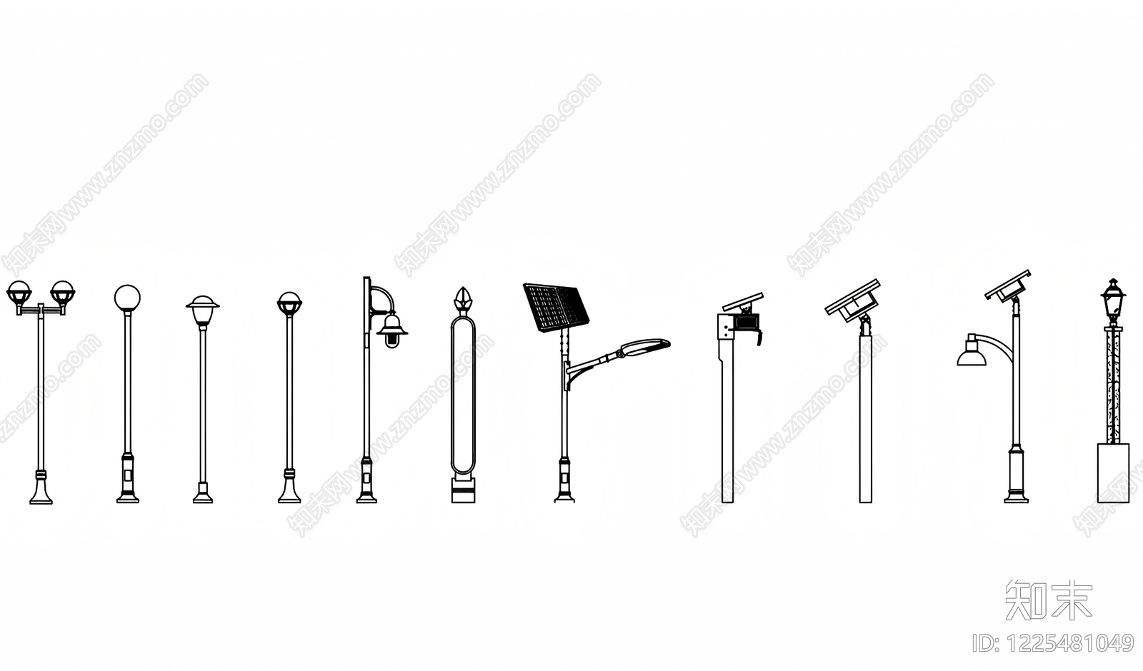 灯具图库cad施工图下载【ID:1225481049】