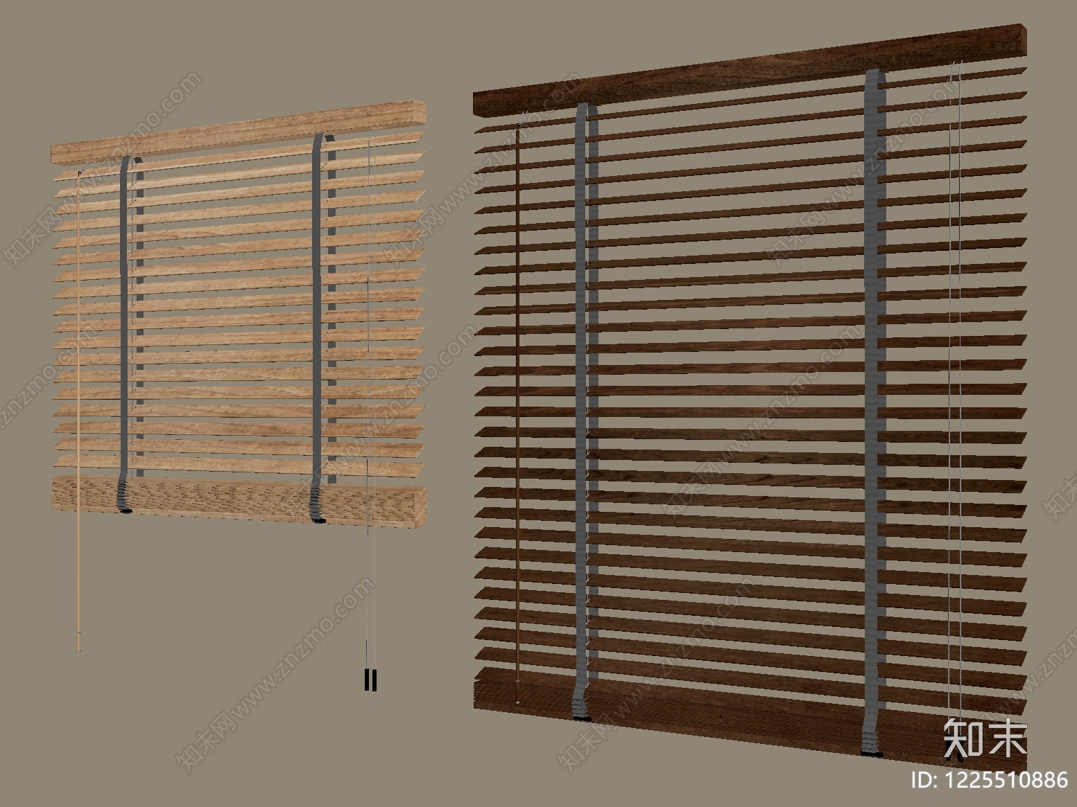 原木风窗帘SU模型下载【ID:1225510886】
