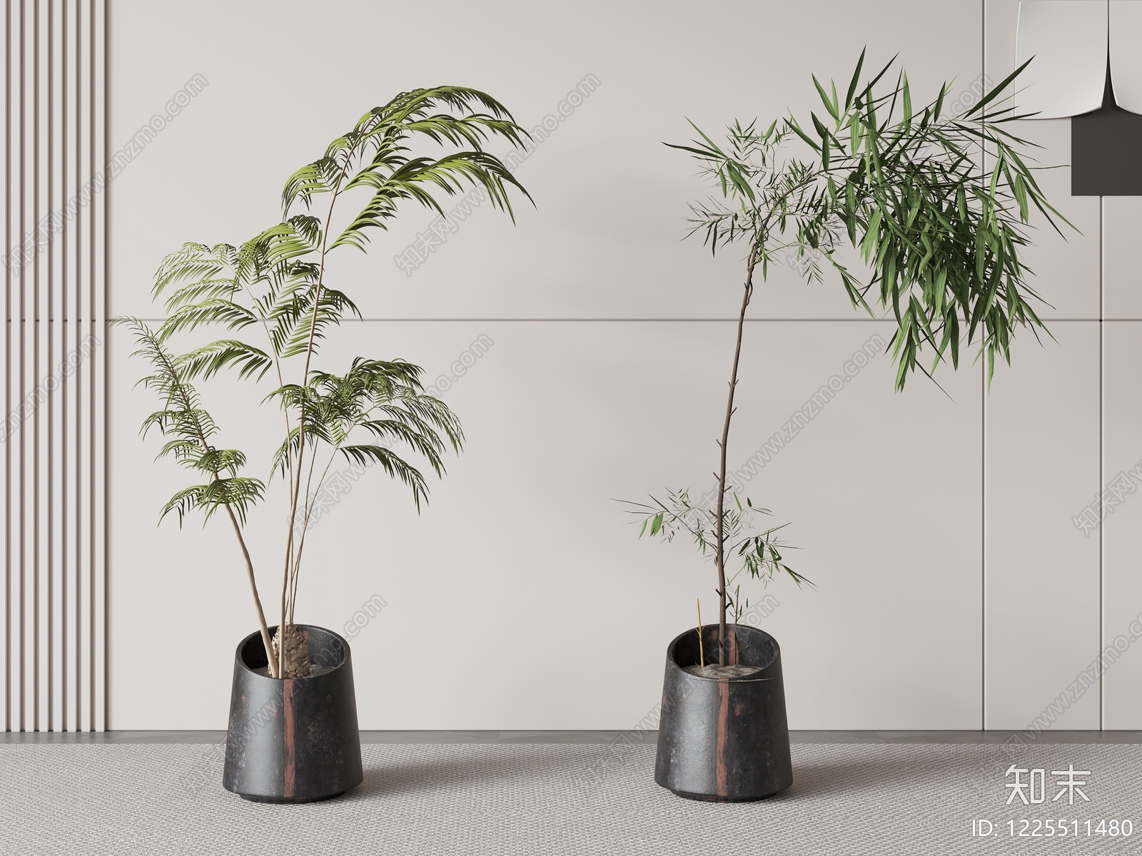 极简盆栽SU模型草图