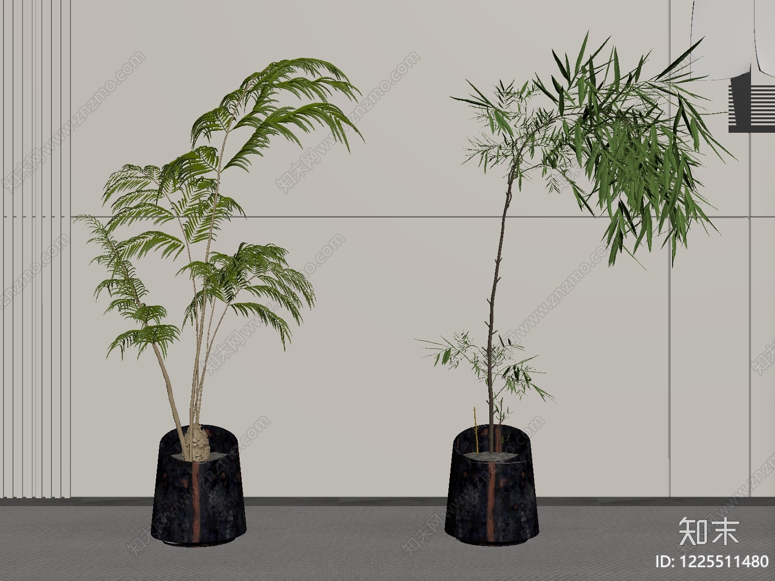 极简盆栽SU模型下载【ID:1225511480】