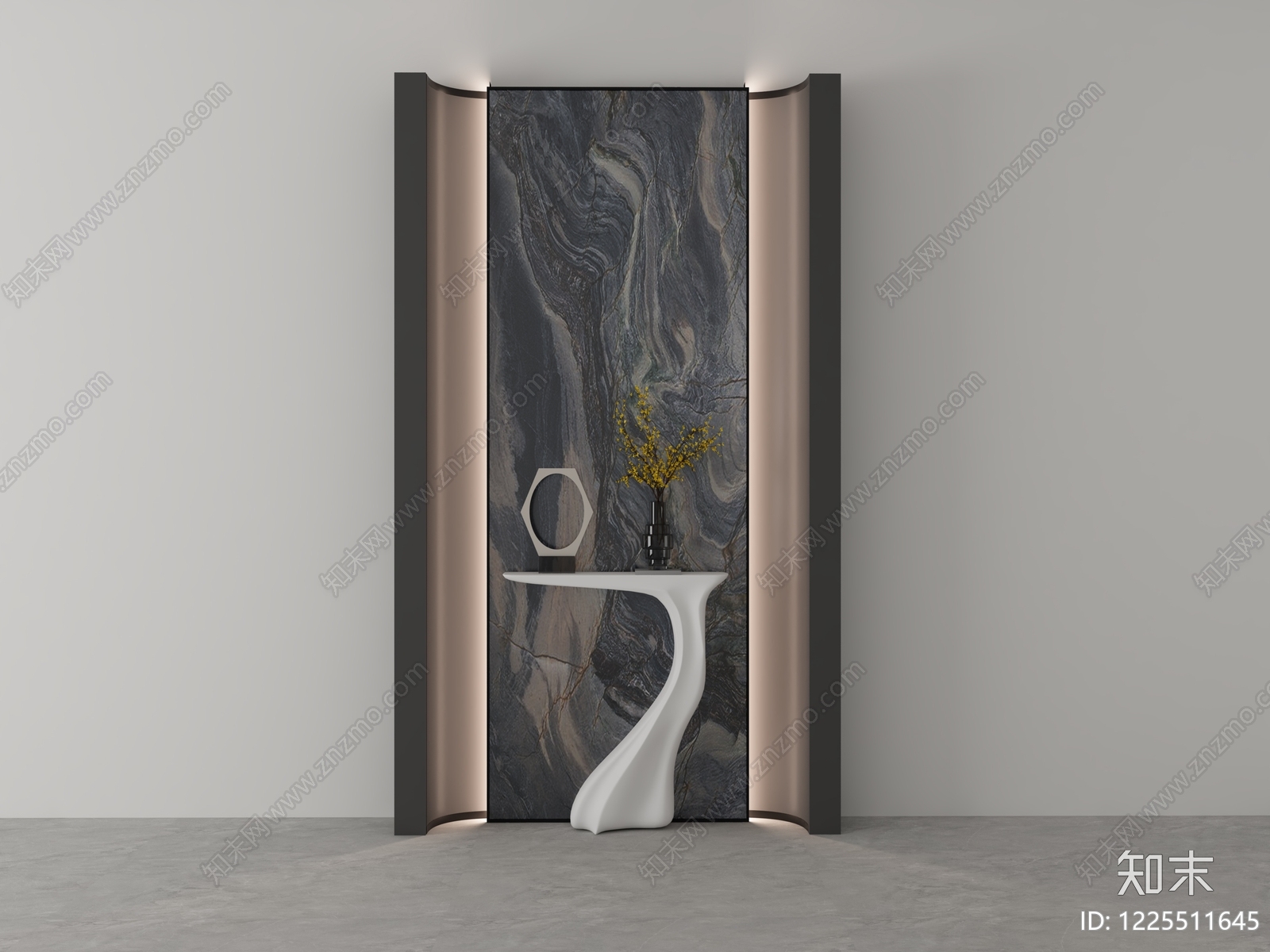 轻奢玄关3D模型下载【ID:1225511645】