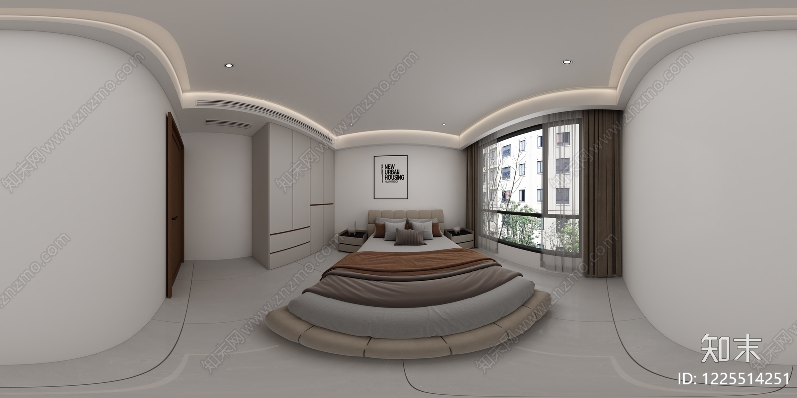 现代简约家居卧室3D模型下载【ID:1225514251】