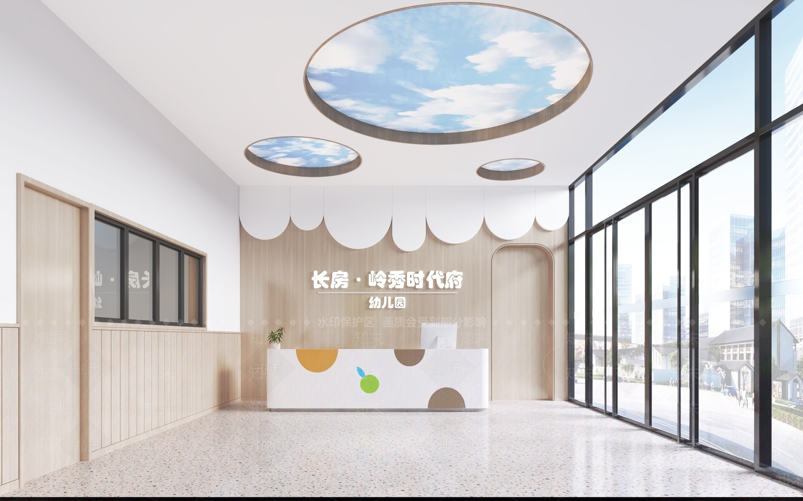 原木风幼儿园3D模型下载【ID:1225522751】