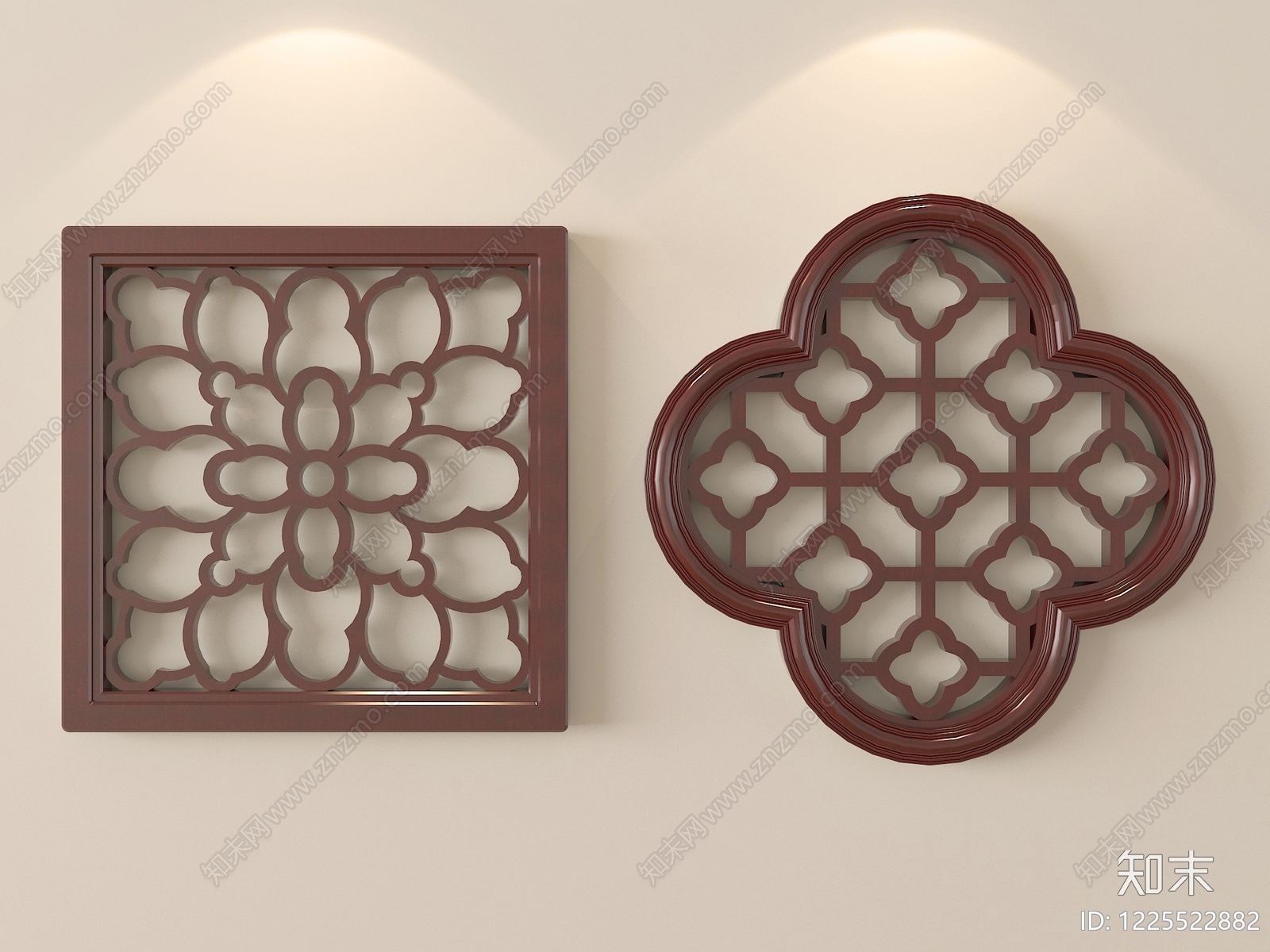 中式镂花窗SU模型下载【ID:1225522882】