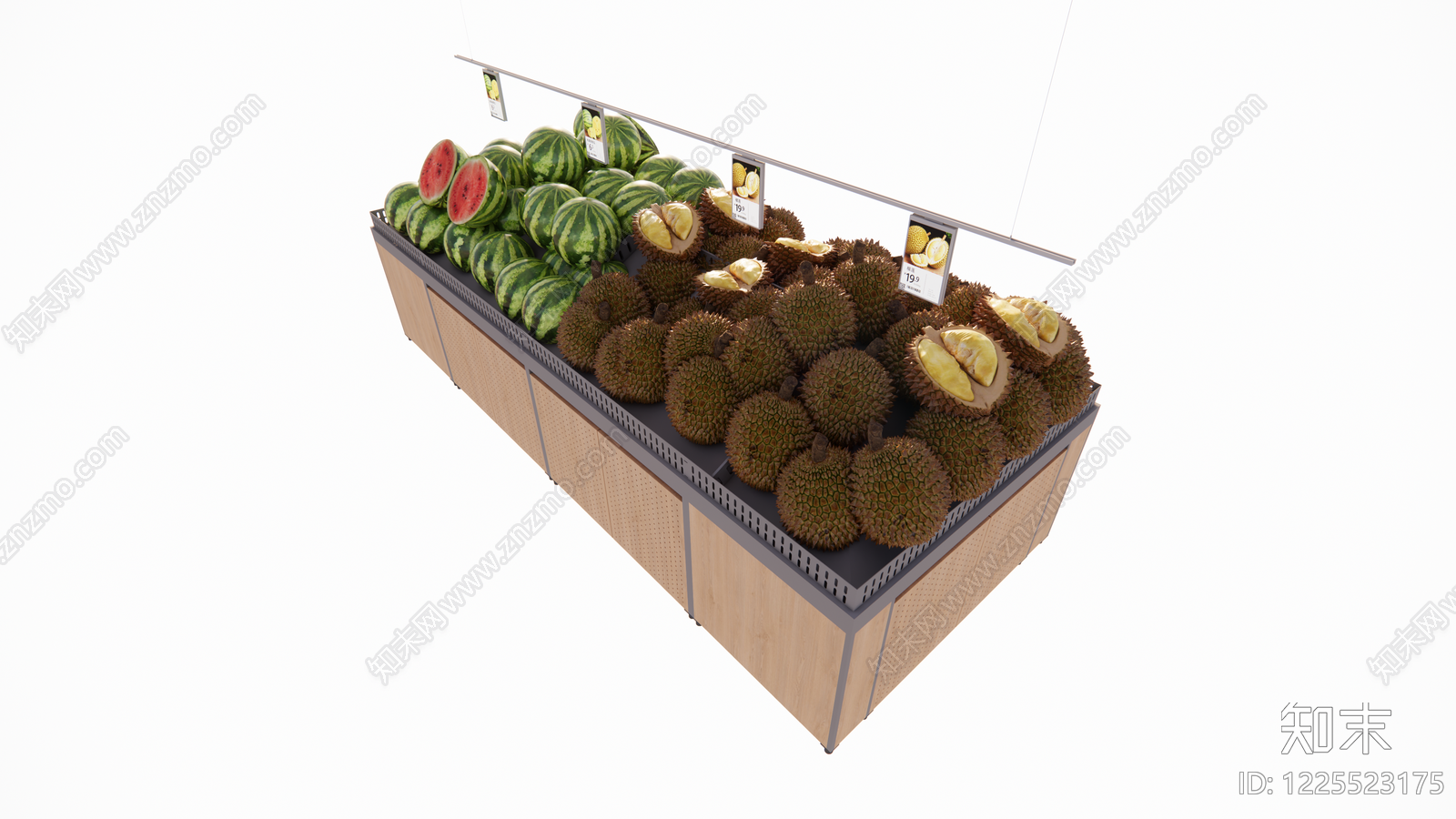 现代简约水果店SU模型草图