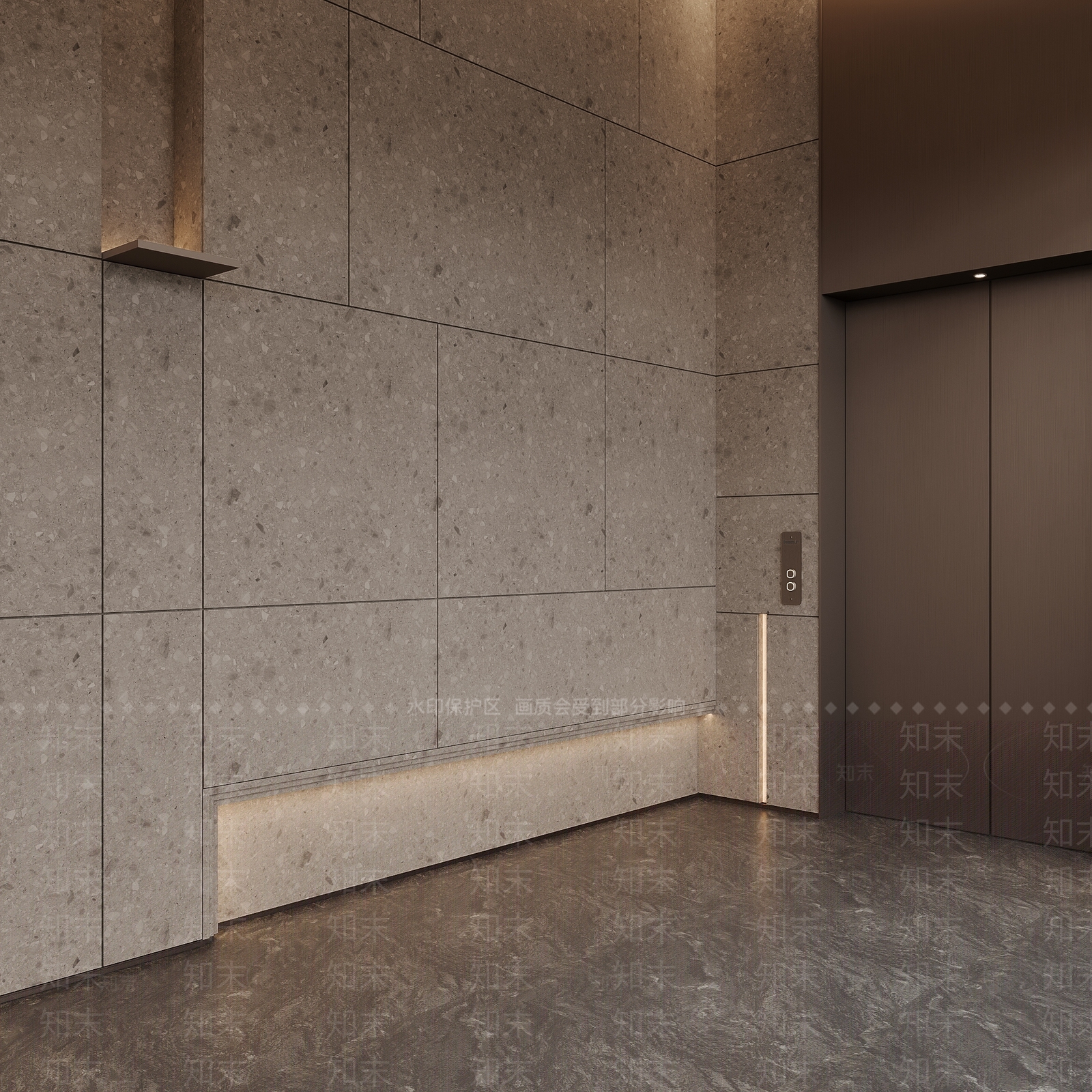 现代酒店走廊3D模型下载【ID:1225525687】