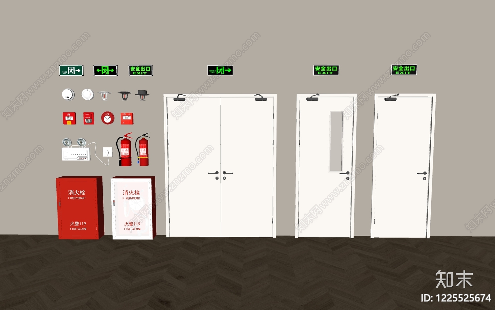 现代简约其他门SU模型下载【ID:1225525674】