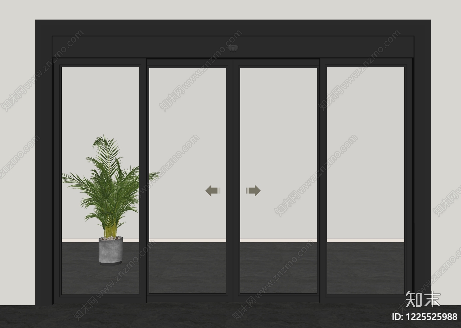 极简推拉门SU模型下载【ID:1225525988】