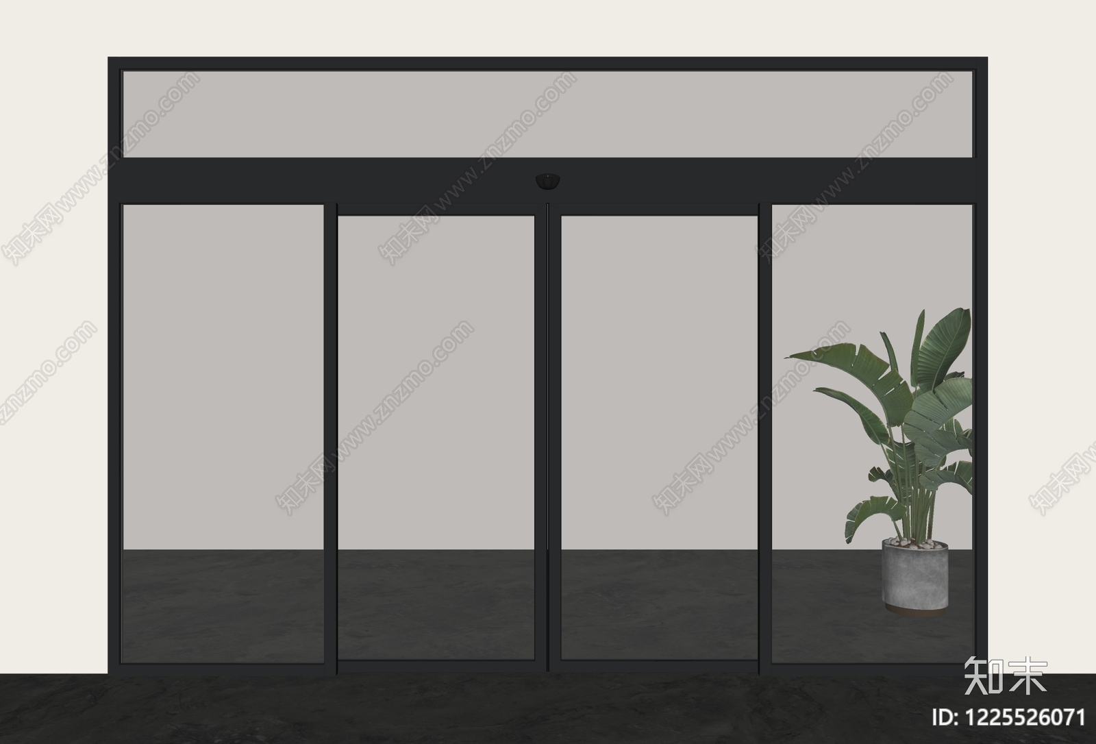 极简推拉门SU模型下载【ID:1225526071】
