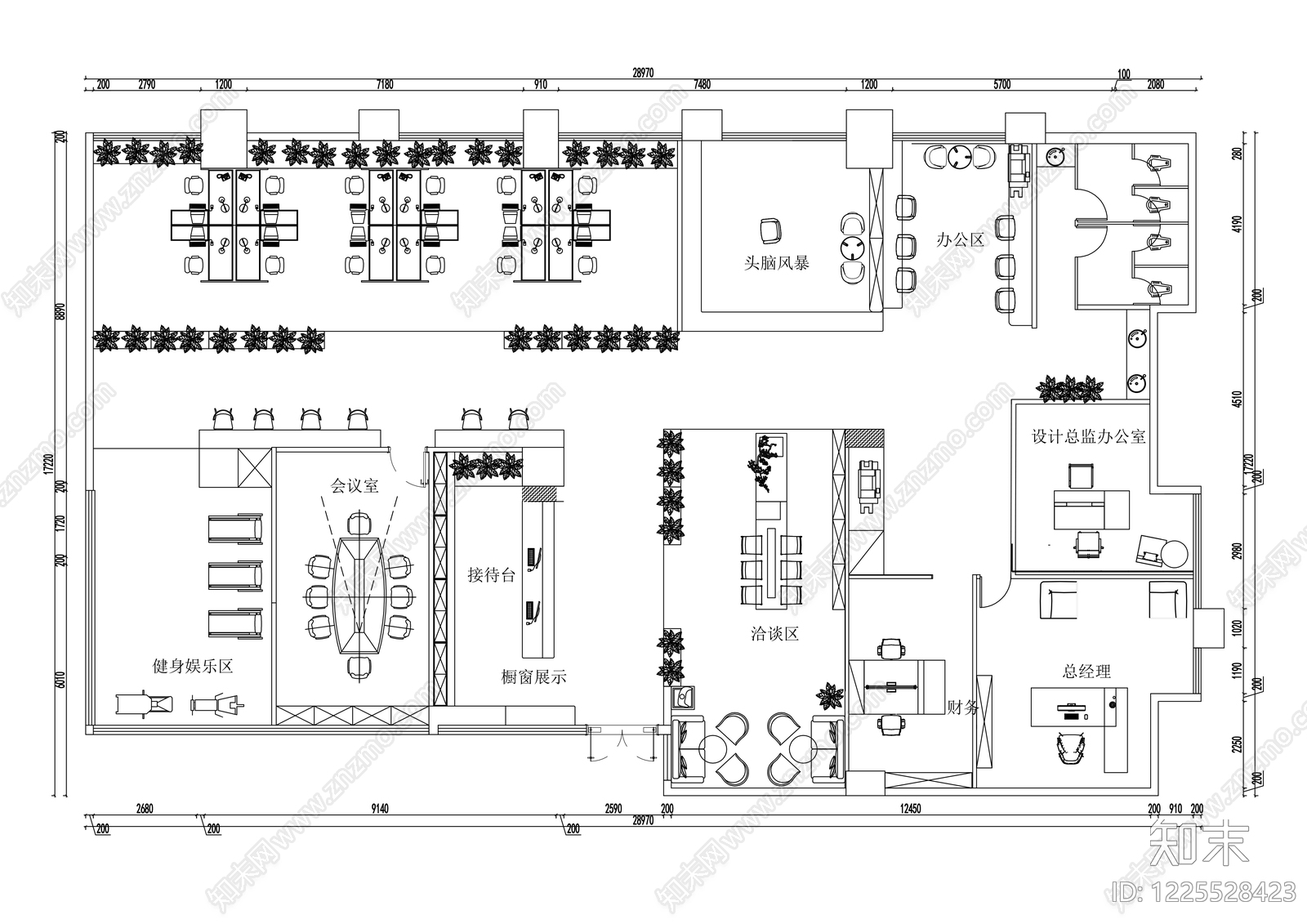 整体办公空间CAD图纸