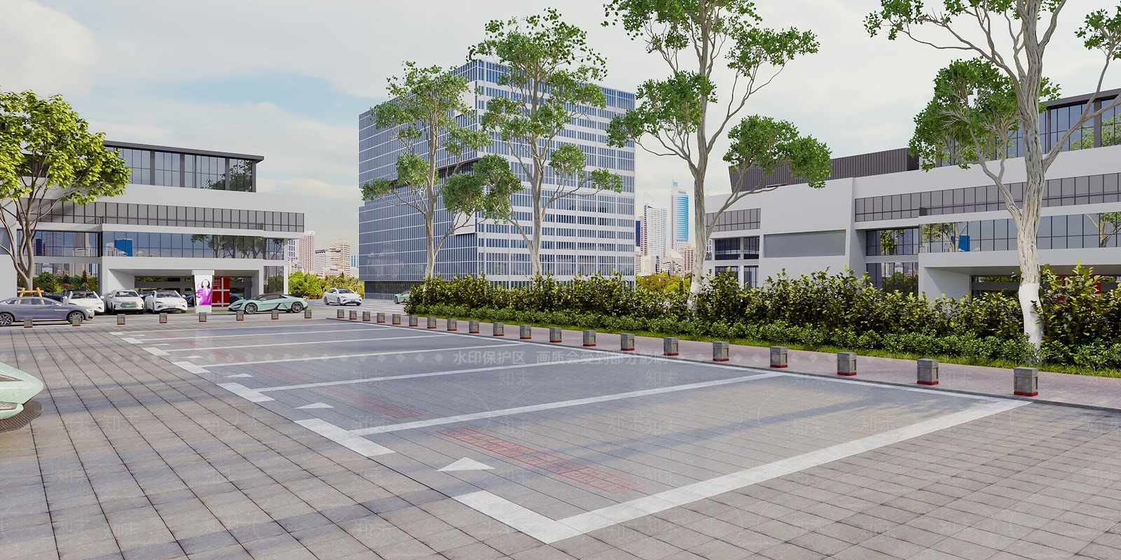 现代主义停车空间3D模型下载【ID:1225531567】