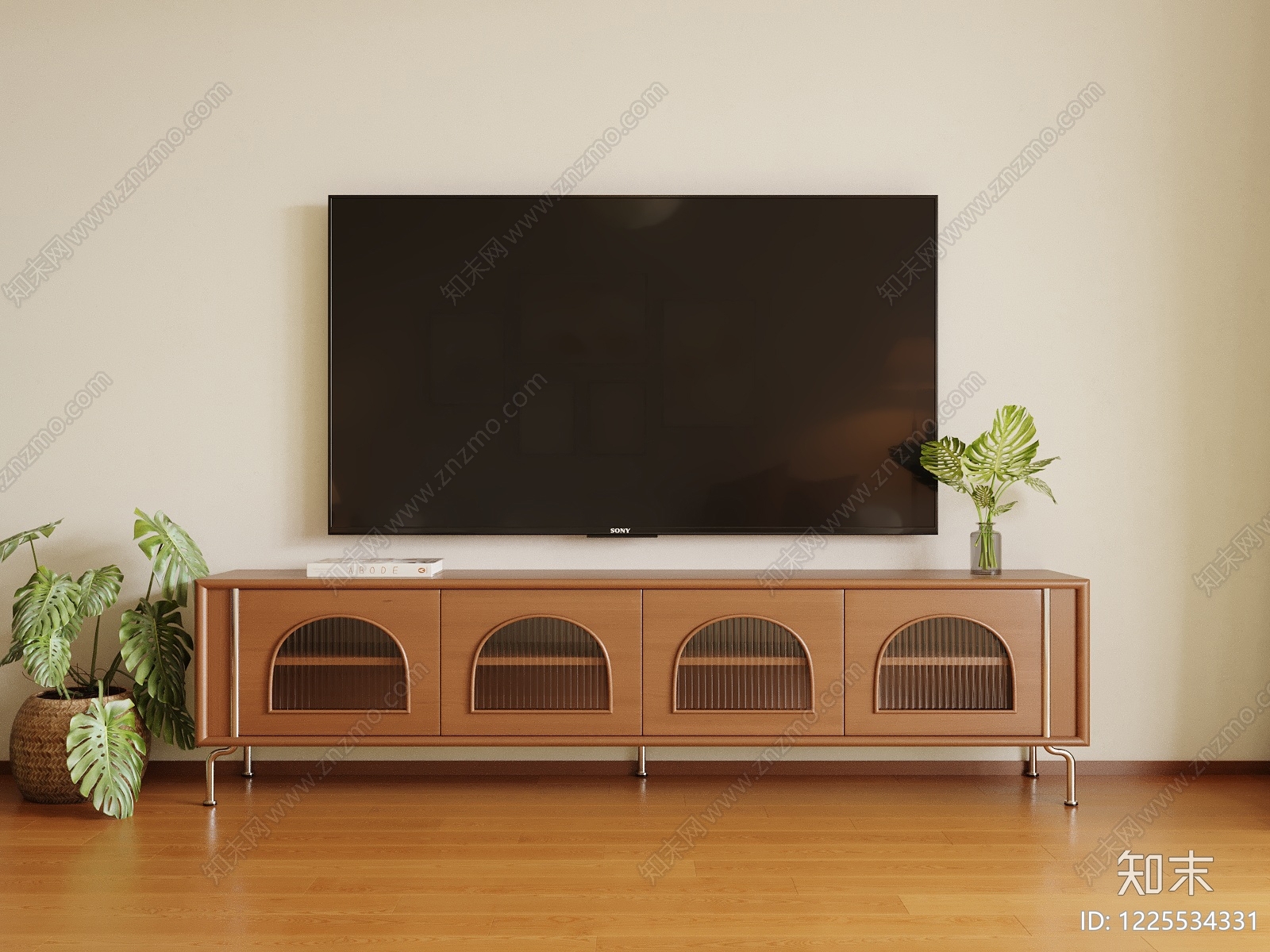 中古风电视柜SU模型下载【ID:1225534331】