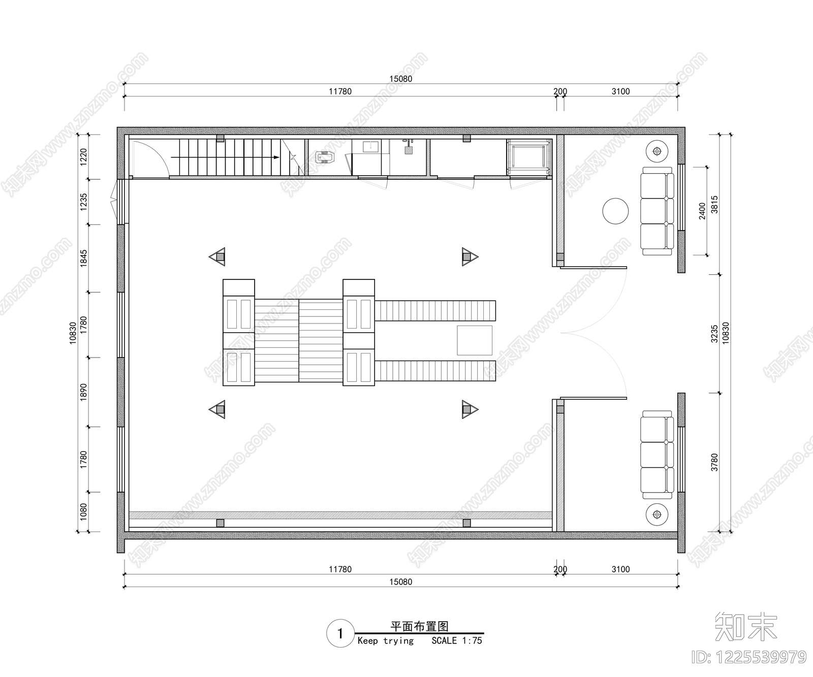 其他工装空间cad施工图下载【ID:1225539979】
