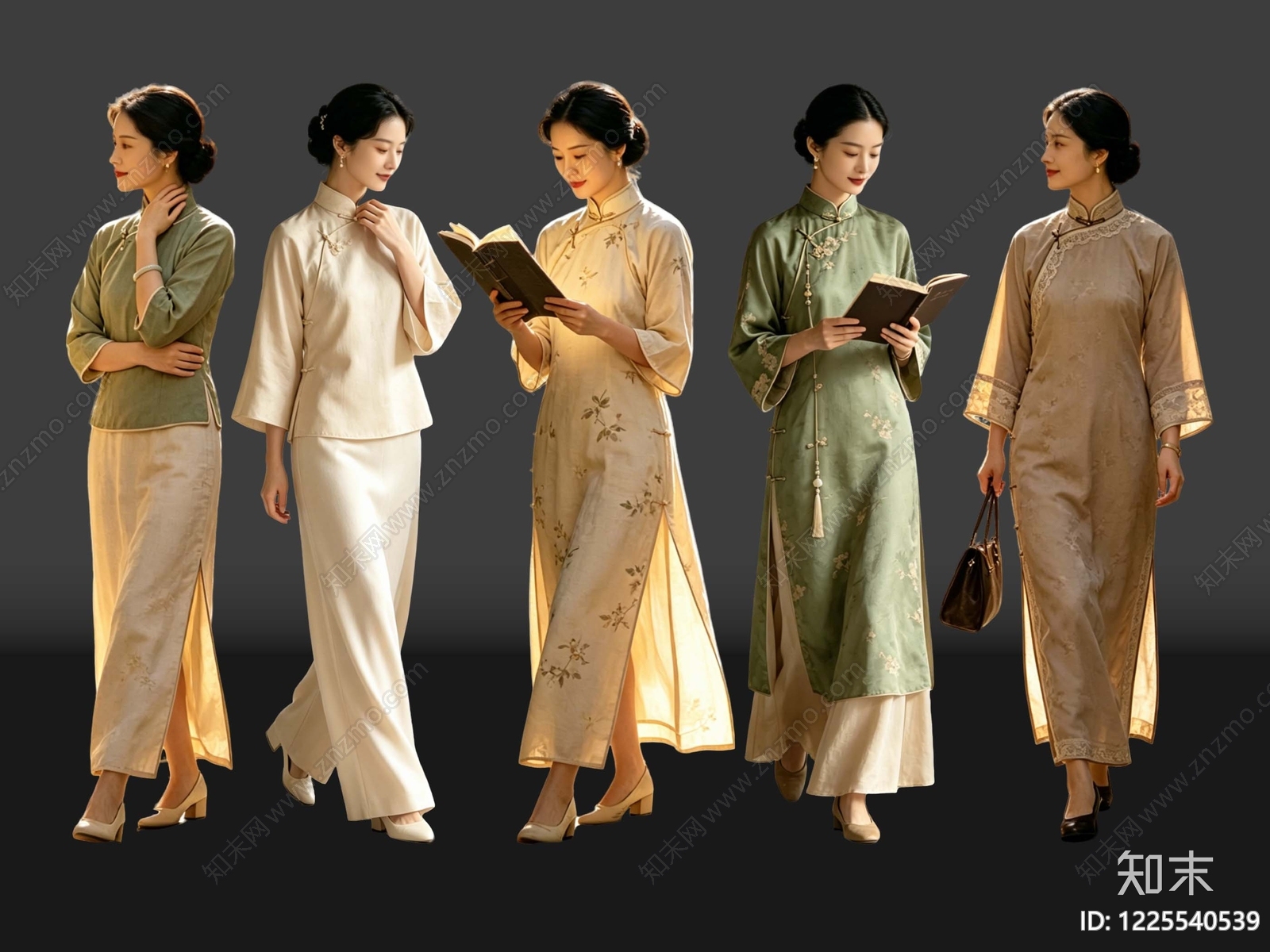 中式多人SU模型下载【ID:1225540539】