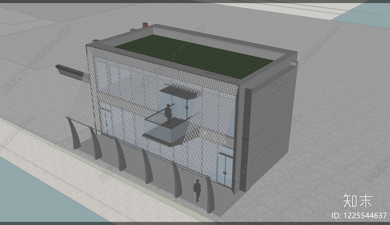 现代主义小公建SU模型下载【ID:1225544637】