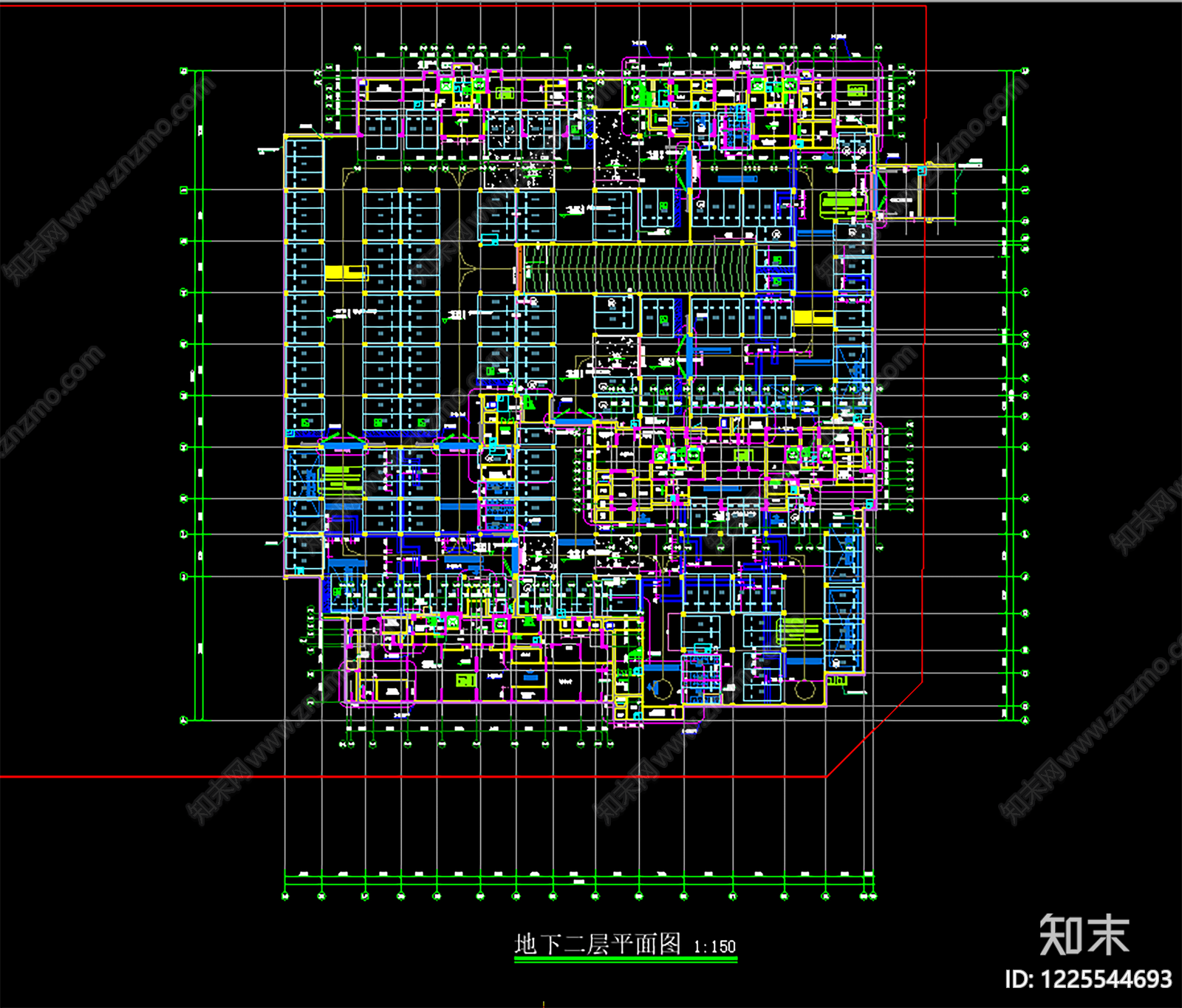 高层住宅cad施工图下载【ID:1225544693】