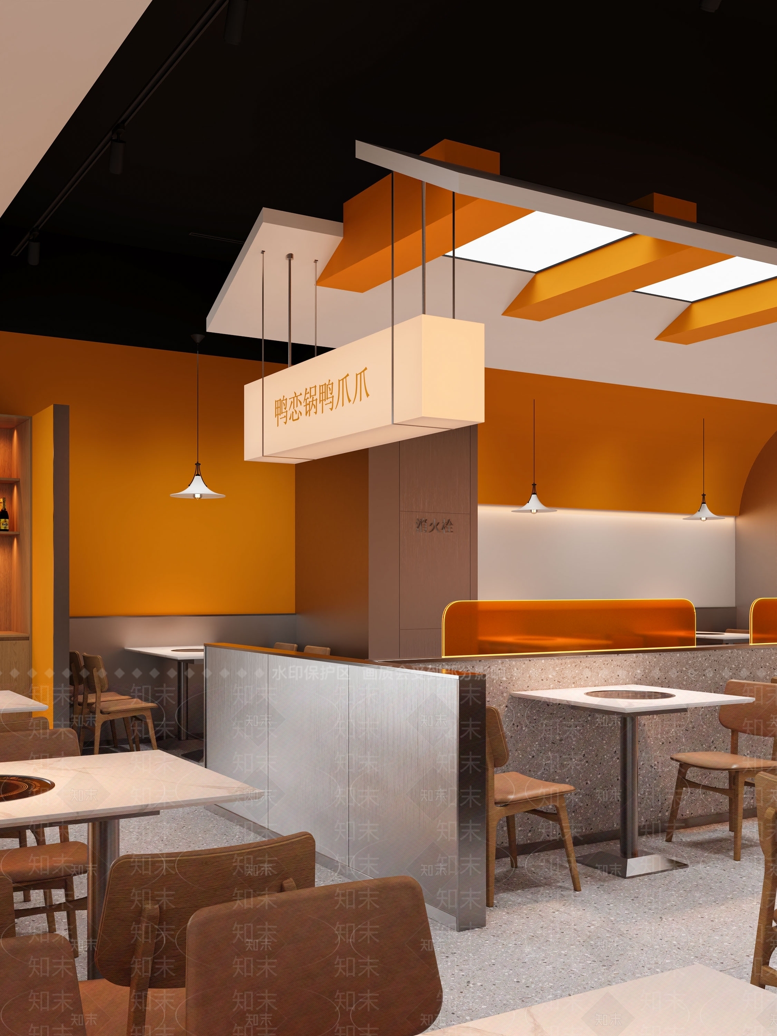 现代火锅店3D模型下载【ID:1225554758】