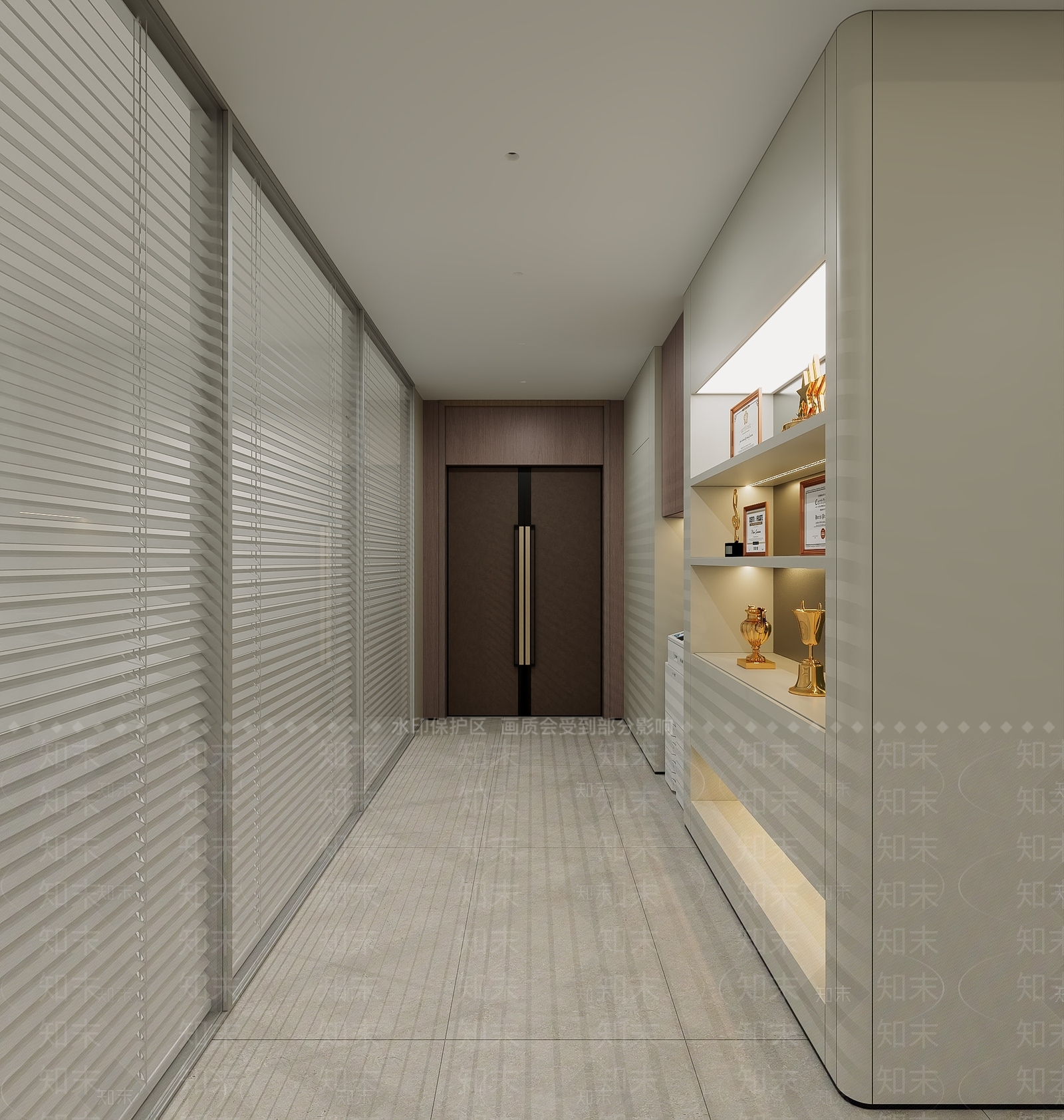 现代简约办公空间3D模型下载【ID:1225570560】