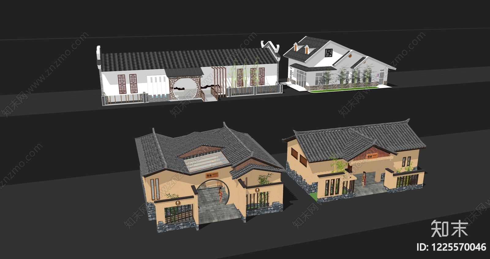 中式其他景观小建筑SU模型下载【ID:1225570046】