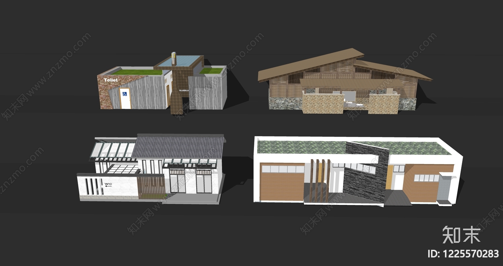 新中式小公建SU模型下载【ID:1225570283】