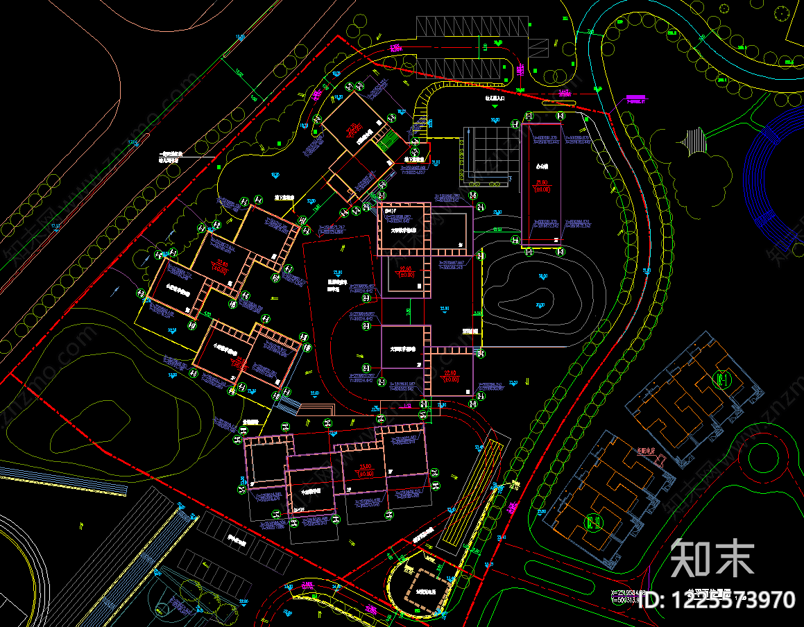 幼儿园建筑cad施工图下载【ID:1225573970】
