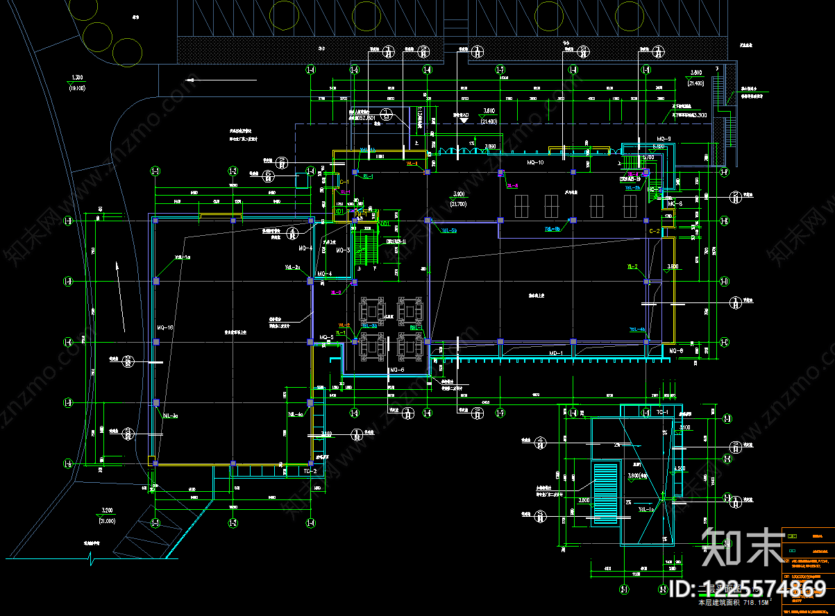 体育馆建筑cad施工图下载【ID:1225574869】