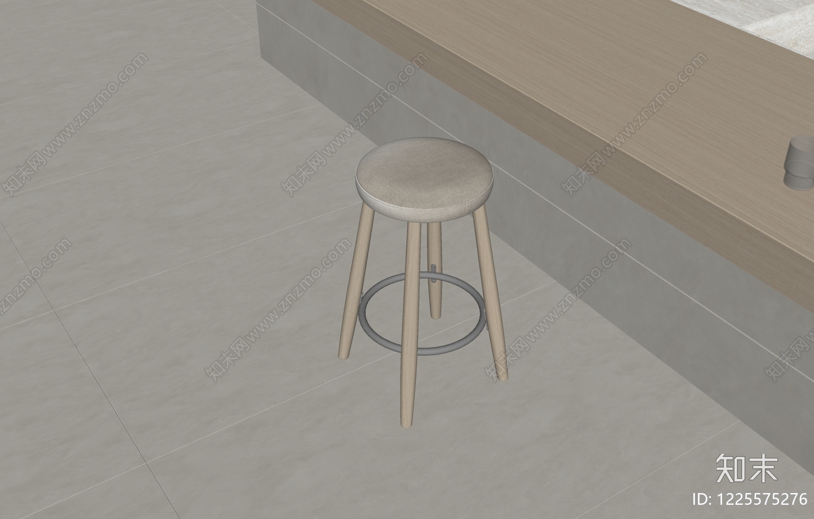 原木风吧凳SU模型下载【ID:1225575276】