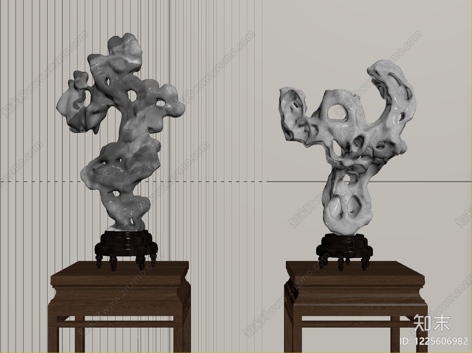 中式雕塑摆件SU模型下载【ID:1225606982】