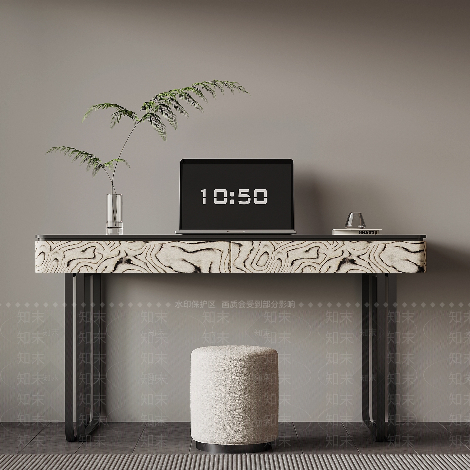 轻奢梳妆台3D模型下载【ID:1225607401】