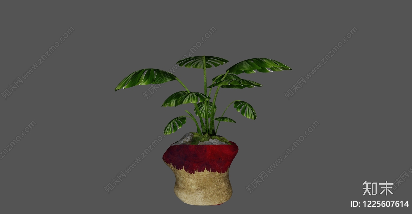 现代盆栽SU模型下载【ID:1225607614】
