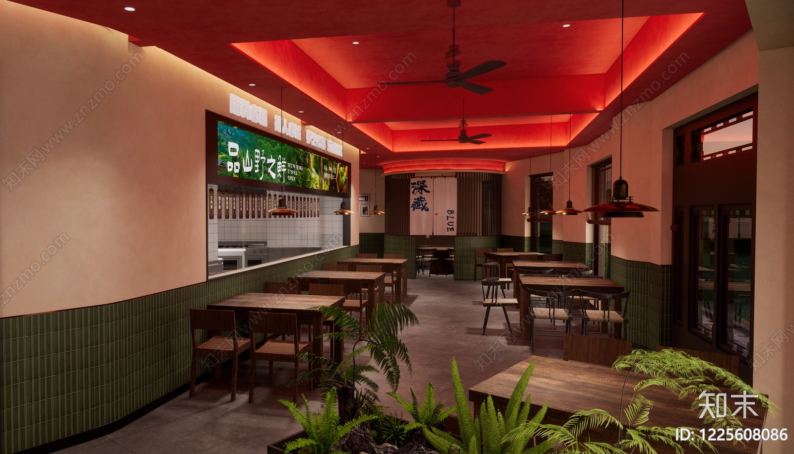复古中餐厅SU模型下载【ID:1225608086】
